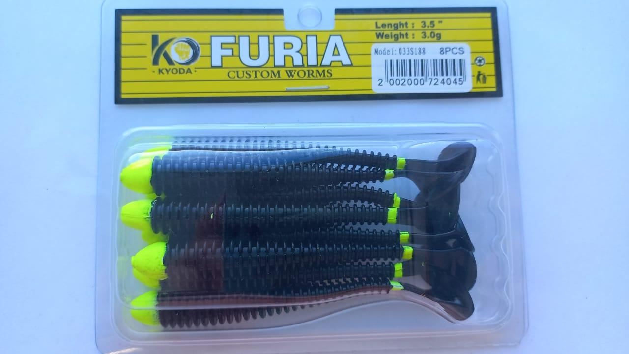 Виброхвост KYODA FURIA FA3,5, размер 8,9 см, цвет S188 (8 штук)