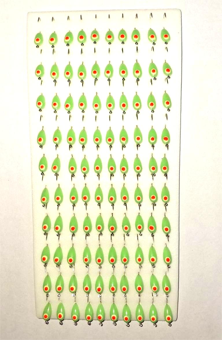 Мормышка фосфорная крашенная, цвет в ассортименте 100 шт(19)