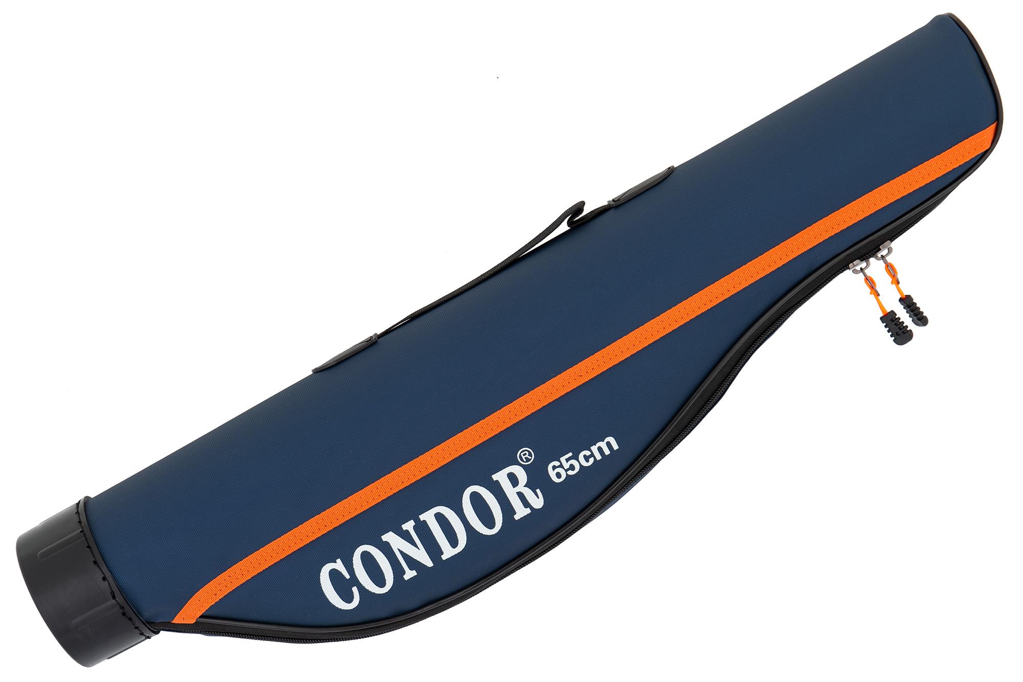 Чехол для зимних удочек "Condor" L-65, жёсткий, синий-оранж
