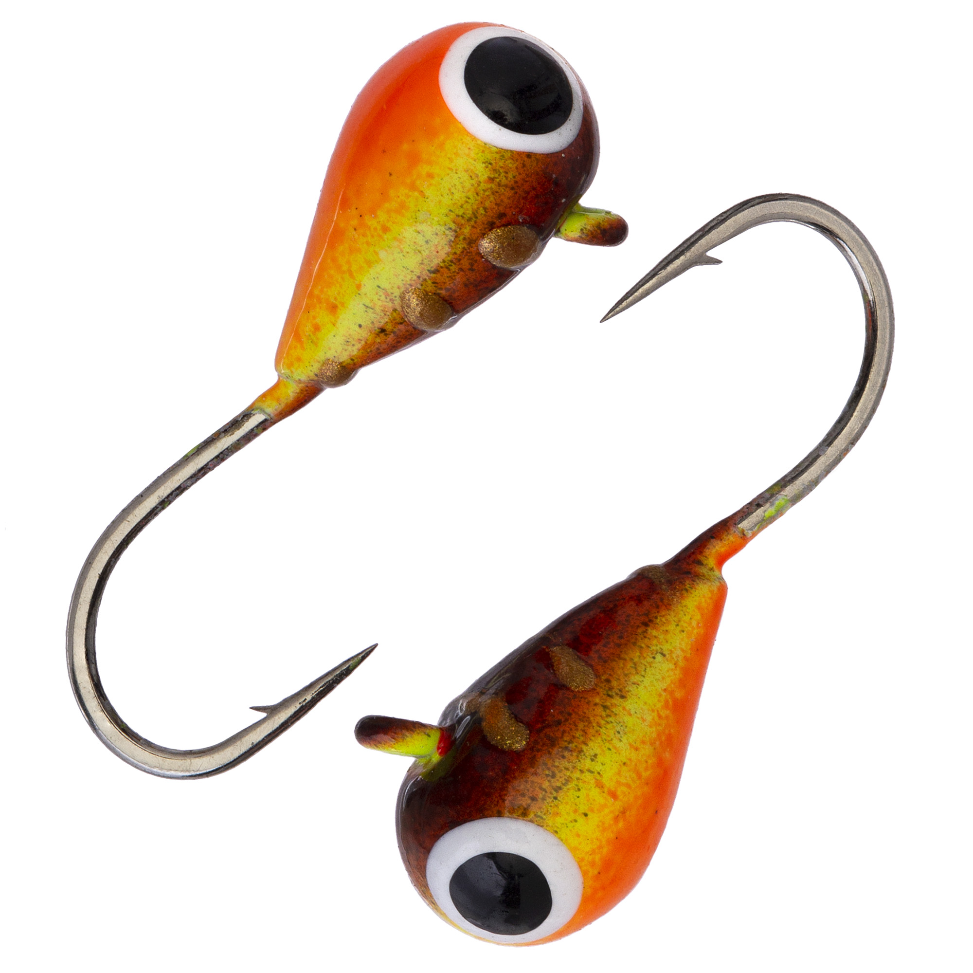 Капля с ушком d 4,0 мм, вес 1.1 гр, окраска малек, корич.-оранжевый с золтистыми полосками /10 шт/