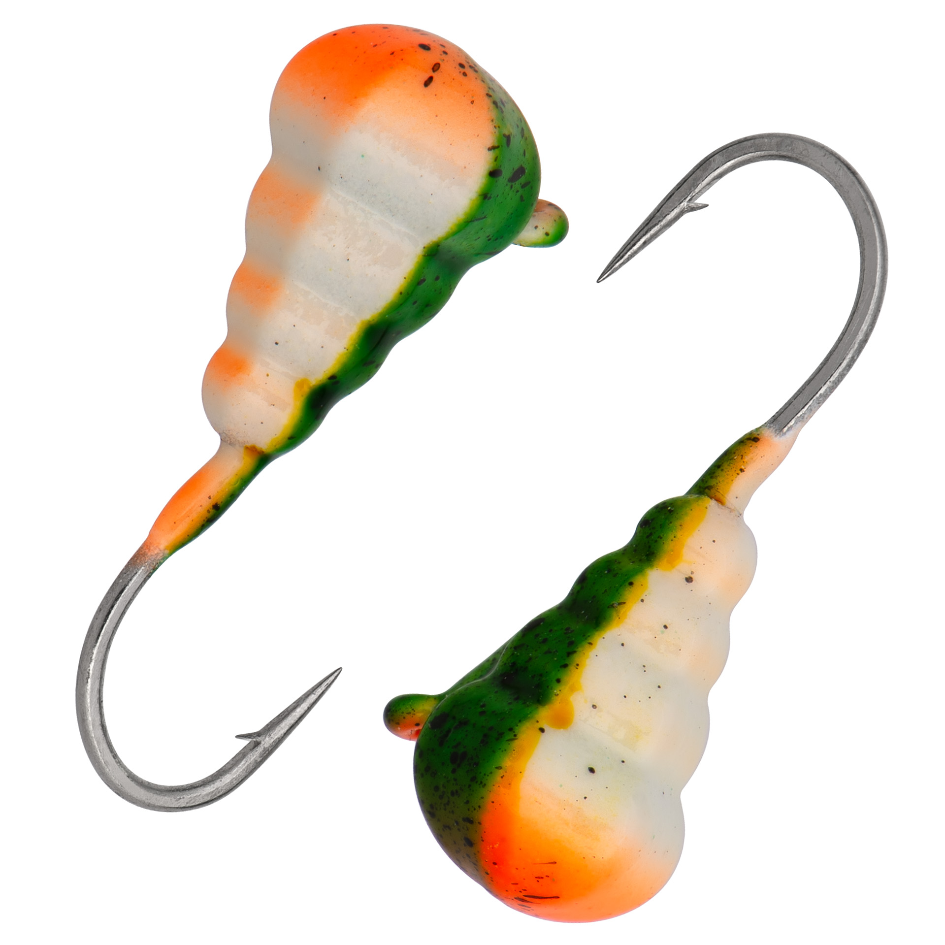 Капля-гусеница гранёная с ушком d 4,0 мм, вес 0,87 гр,хаки бело персиковый /10 шт/