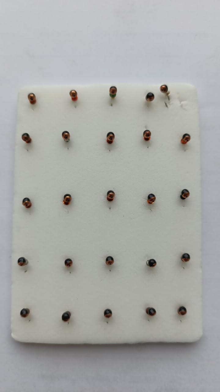 АКЦИЯ!!! Мормышка вольфрамовая "Дробинка" медная коронка, d 2,5 мм /25 шт/