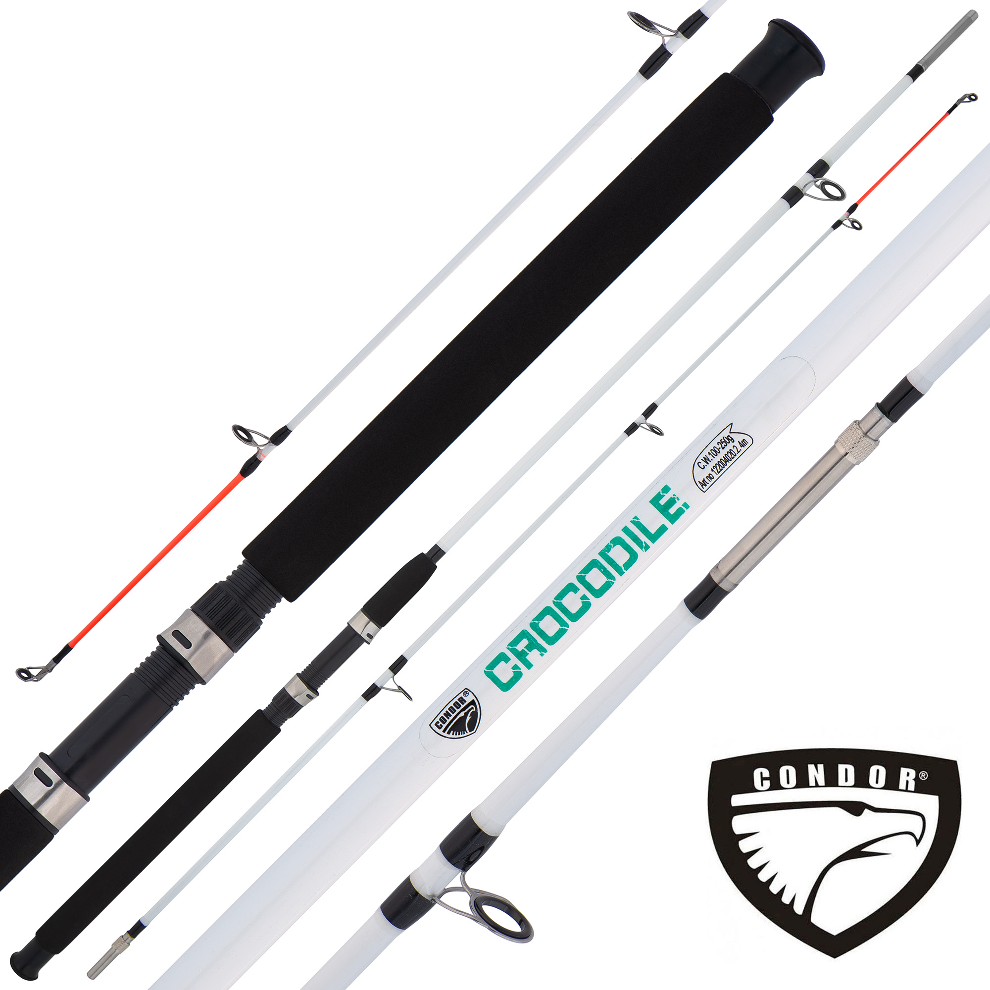Спиннинг Condor Crocodile длина 2,10 м, тест 100-250 гр, стеклопластик, штекер