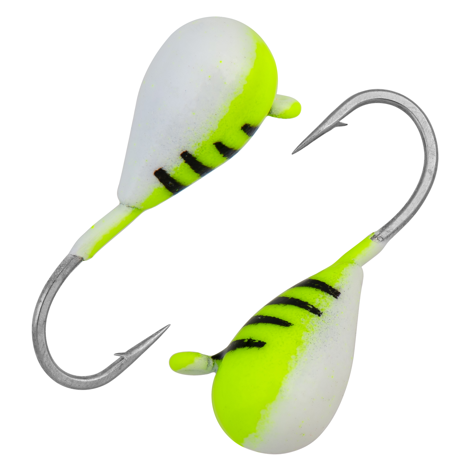 Капля с ушком d 4,0 мм, вес 1.1 гр, окраска фосфор+лимон с полосками /10 шт/