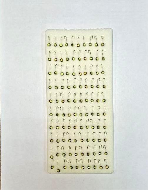Мормышка метал паяная с фосфорной каплей №34-Ф d4  кр. №14 /100шт/