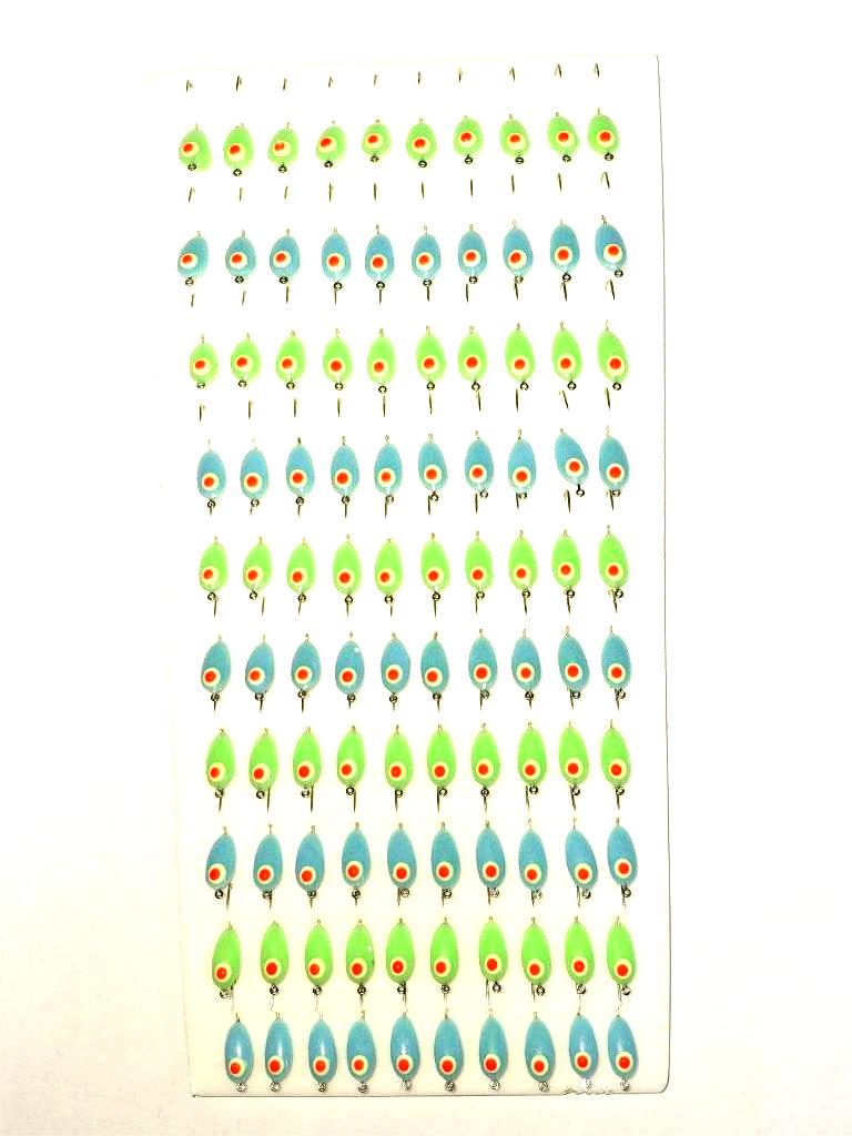 Мормышка фосфорная крашенная, цвет в ассортименте 100 шт(14)