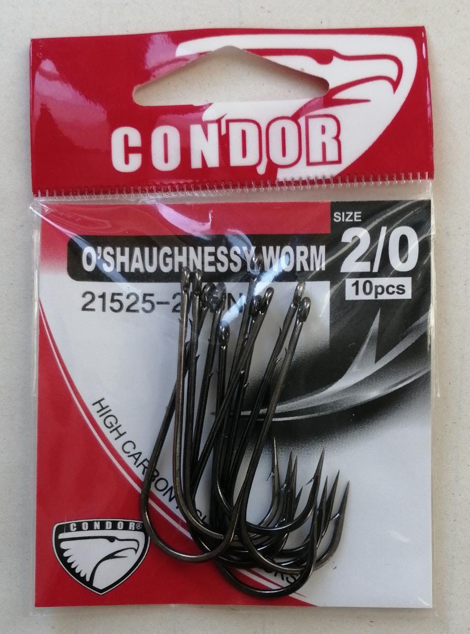 Крючок офсетный Condor O'Shaughnessy Worm, №5/0 BN (40 шт./упак.) Корея