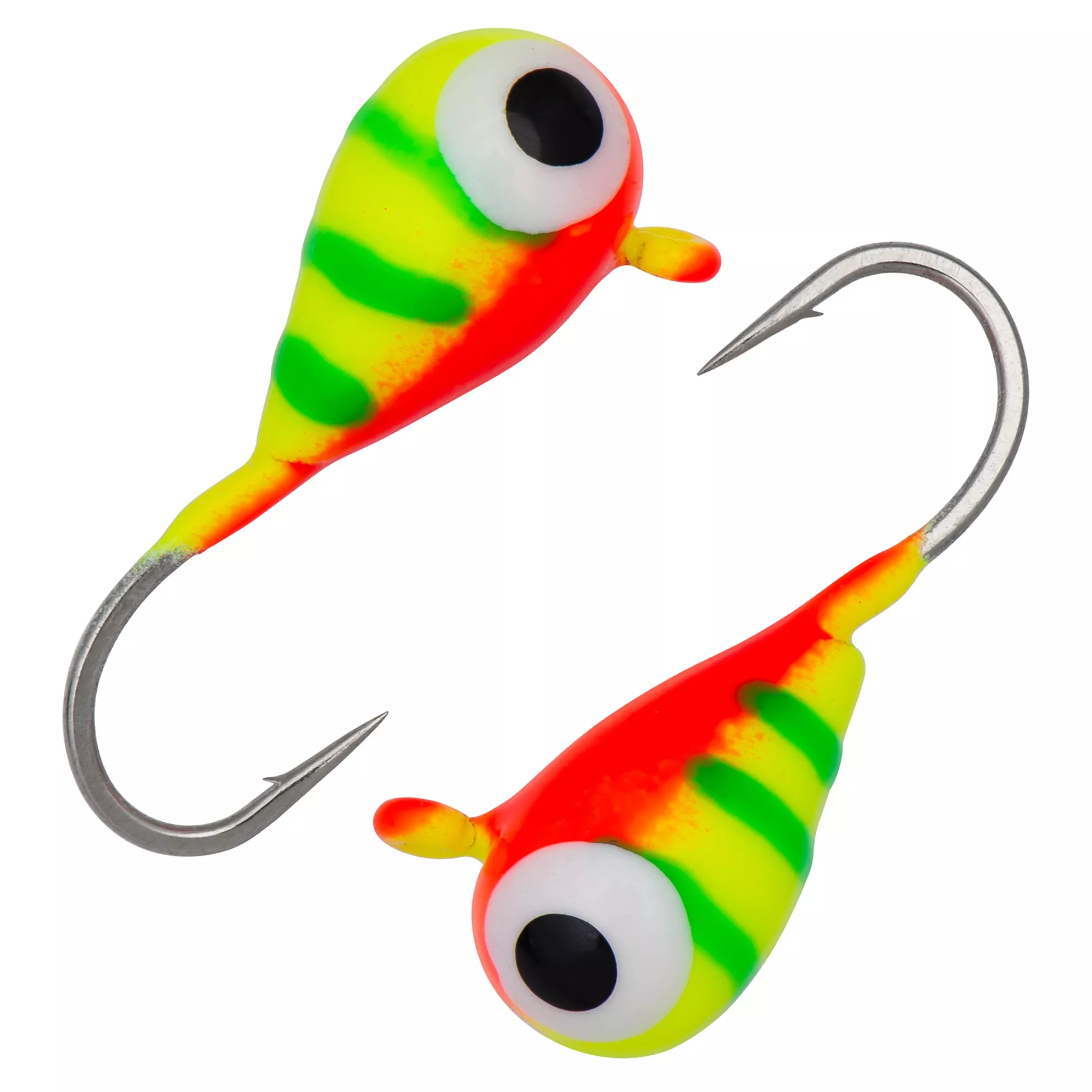 Капля с ушком d 4,0 мм, вес 1,04 гр, цвет малек лимон оранж с зелеными полосками/10 шт/