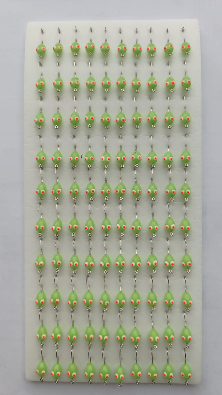 Мормышка фосфорная крашенная, цвет в ассортименте 100 шт(7)