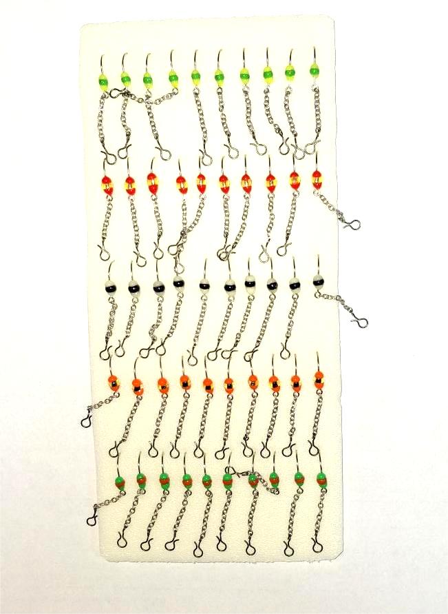 Мормышка на цепочке фосфорная  №28-Б  (набор) - d8 /50шт/