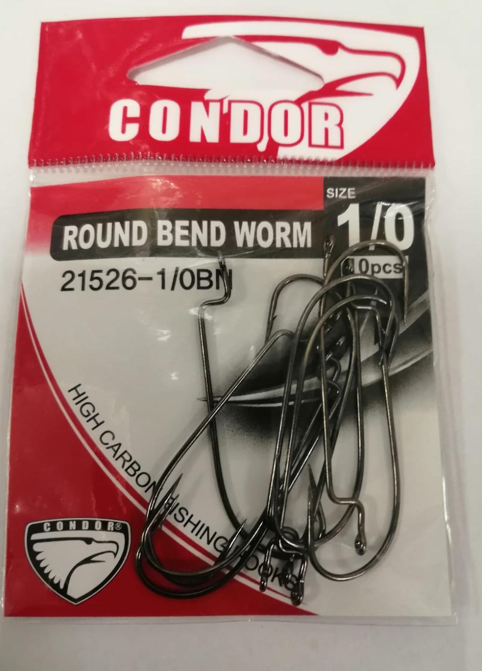 Крючок Condor Round Bend Worm, №1/0 BN (50 шт./упак.) Корея