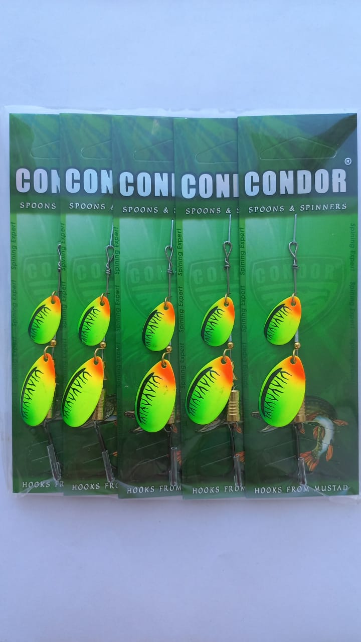 Блесна вращающаяся Condor Gourmet Tandem размер 5, вес 12,0 гр, цвет CB03 (5шт)