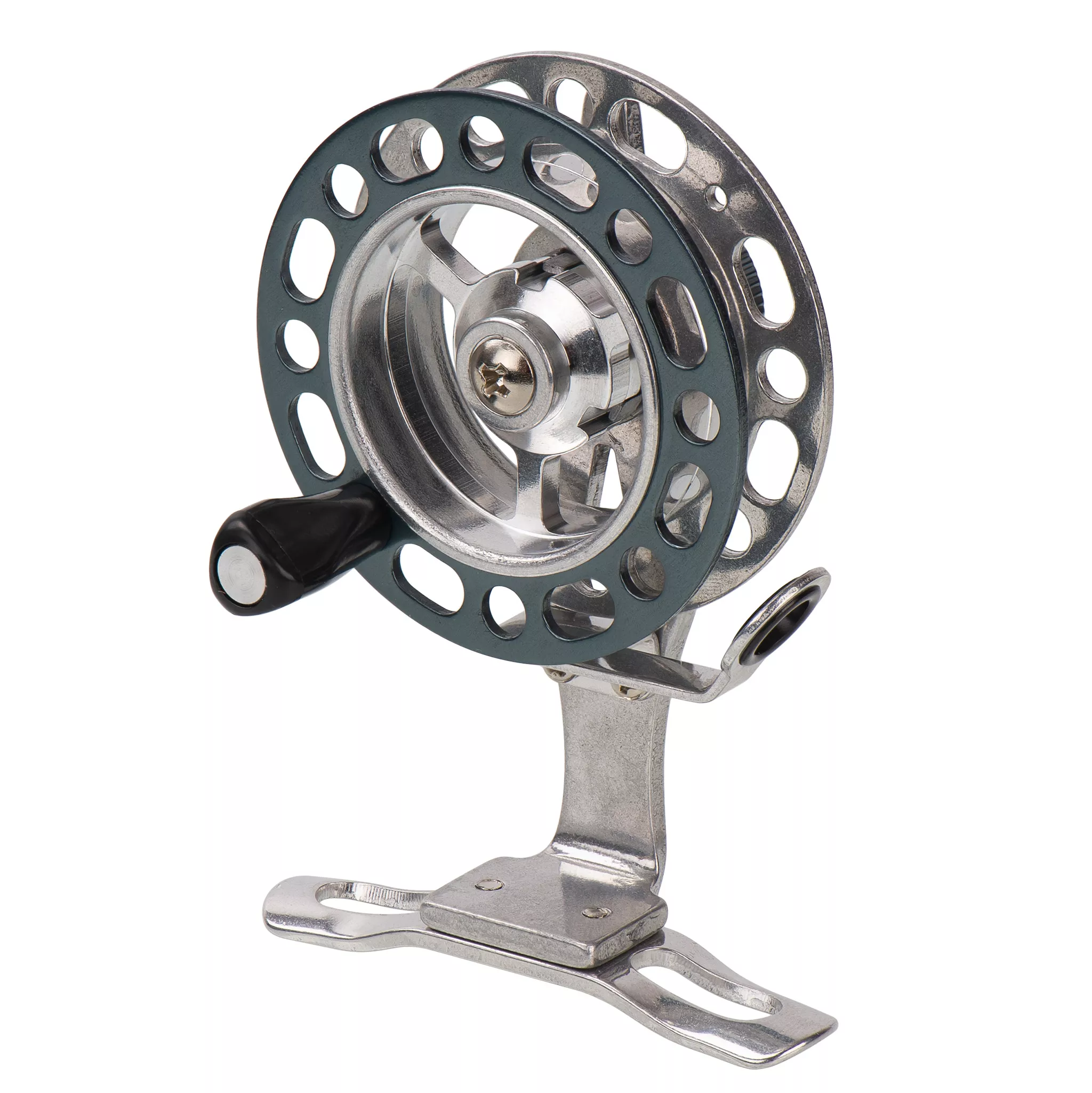 Катушка инерционная "CONDOR", BG-55 (35) mm, металл, с лескоукладывателем, цвет серый