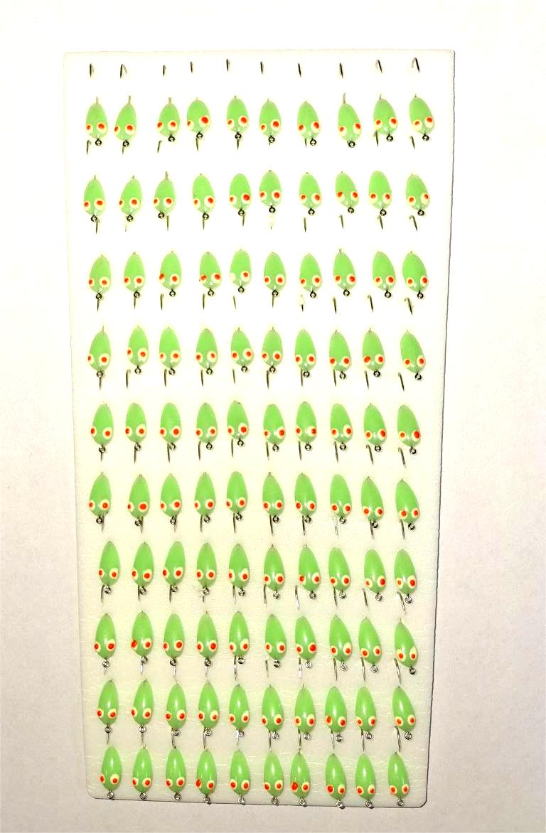 Мормышка фосфорная крашенная, цвет в ассортименте 100 шт(18)