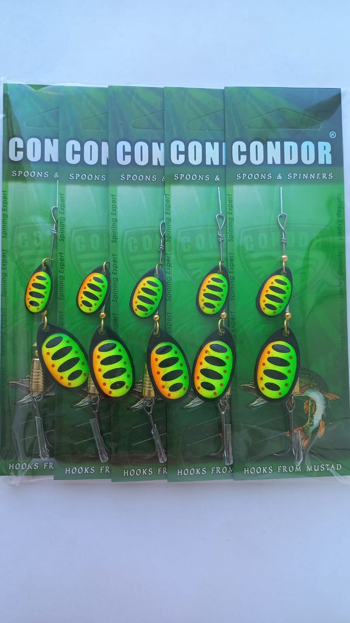 Блесна вращающаяся Condor Gourmet Tandem размер 5, вес 12,0 гр, цвет CB12 (5шт)