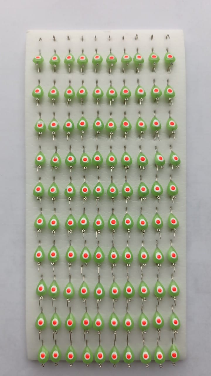 Мормышка фосфорная крашенная, цвет в ассортименте 100 шт(12)