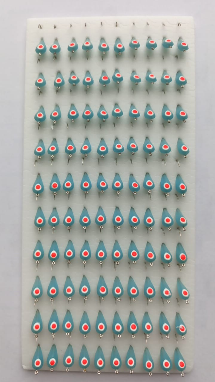 Мормышка фосфорная крашенная, цвет в ассортименте 100 шт(2)