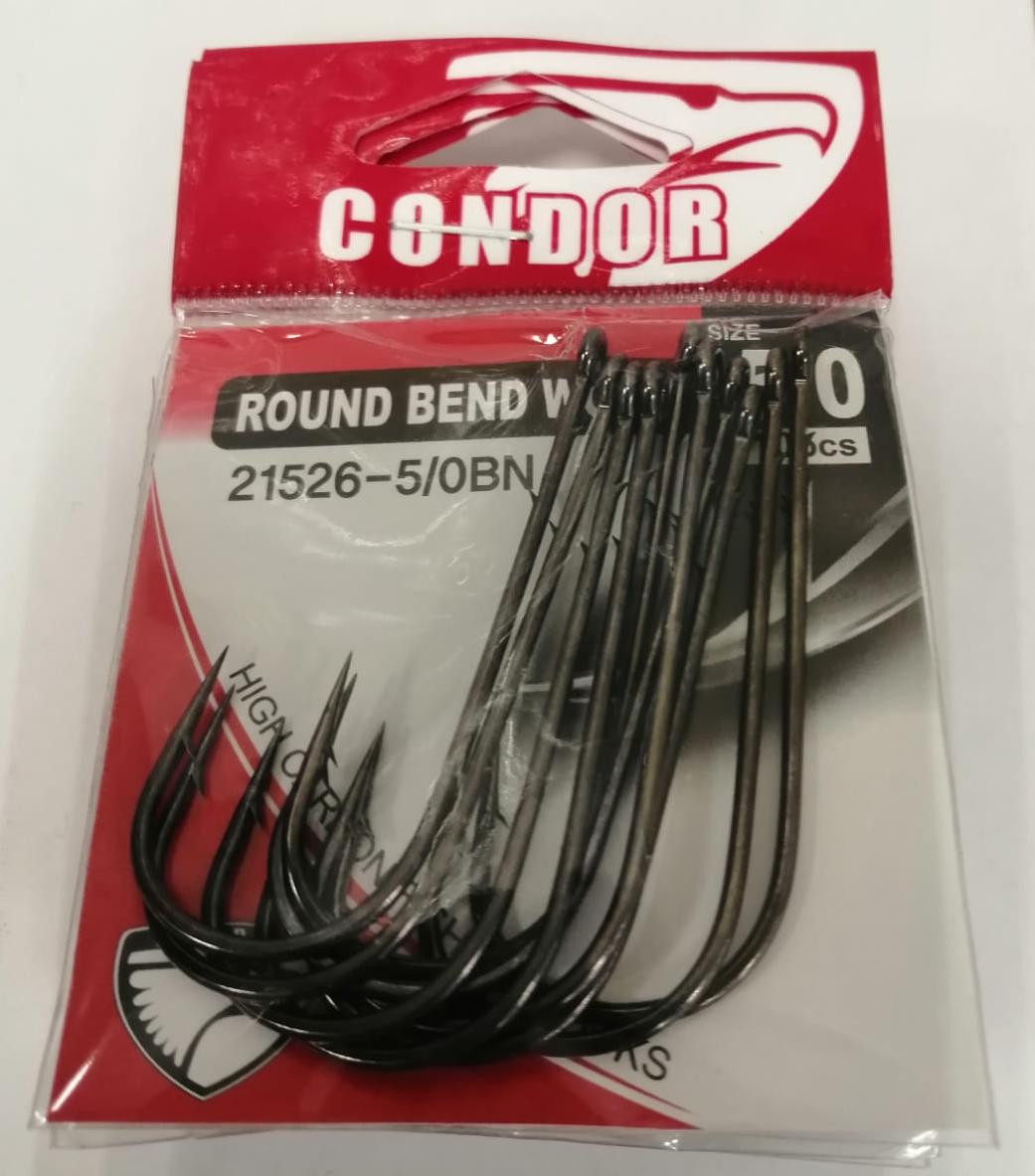 Крючок Condor Round Bend Worm, №5/0 BN (50 шт./упак.) Корея