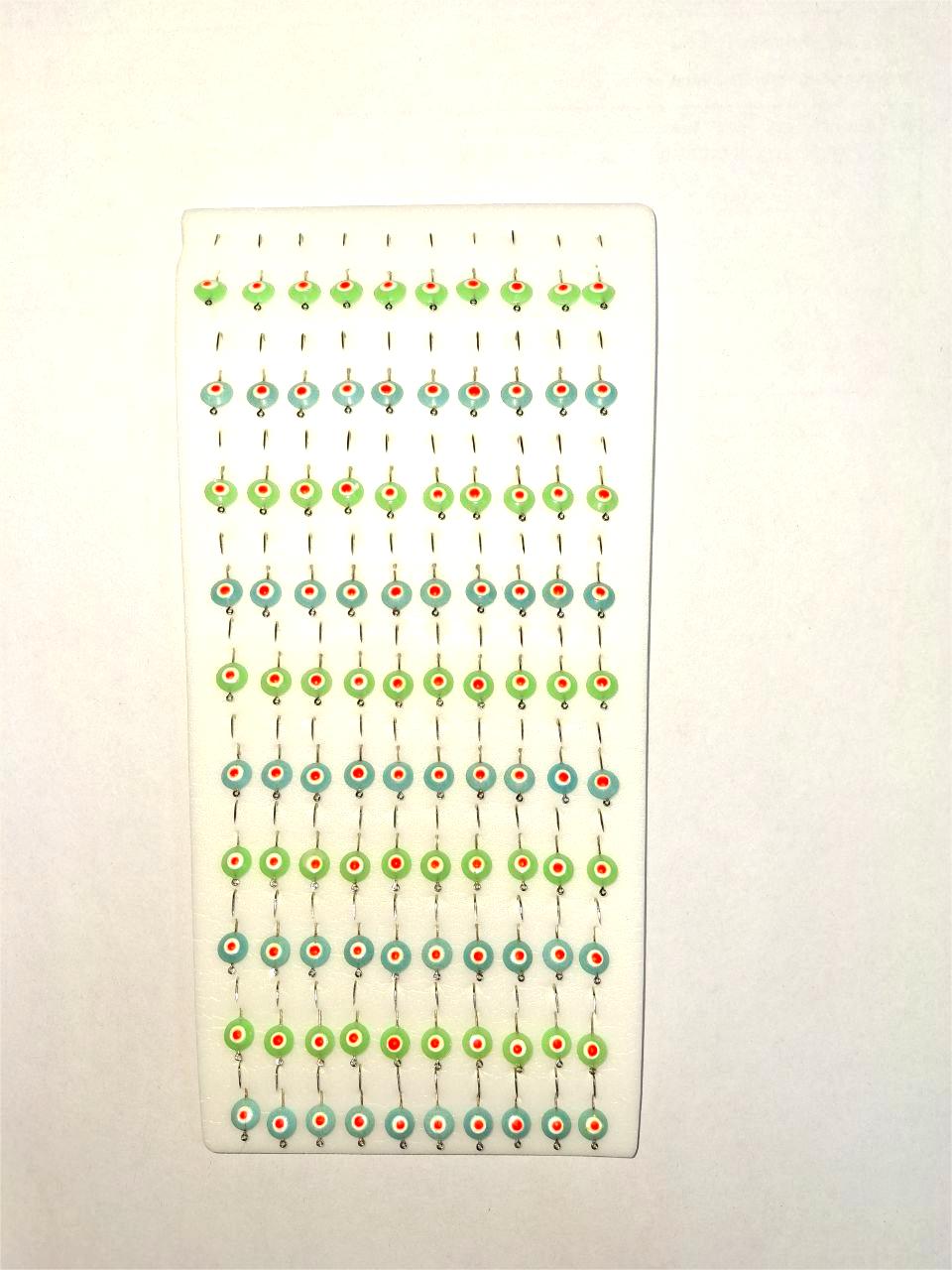 Мормышка фосфорная крашенная, цвет в ассортименте 100 шт(21)