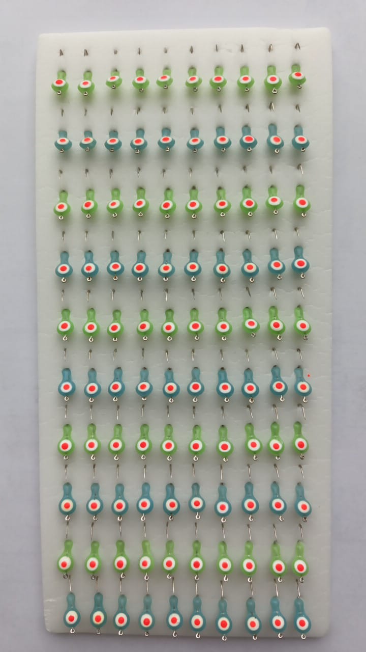 Мормышка фосфорная крашенная,  цвет в ассортименте /100 шт/