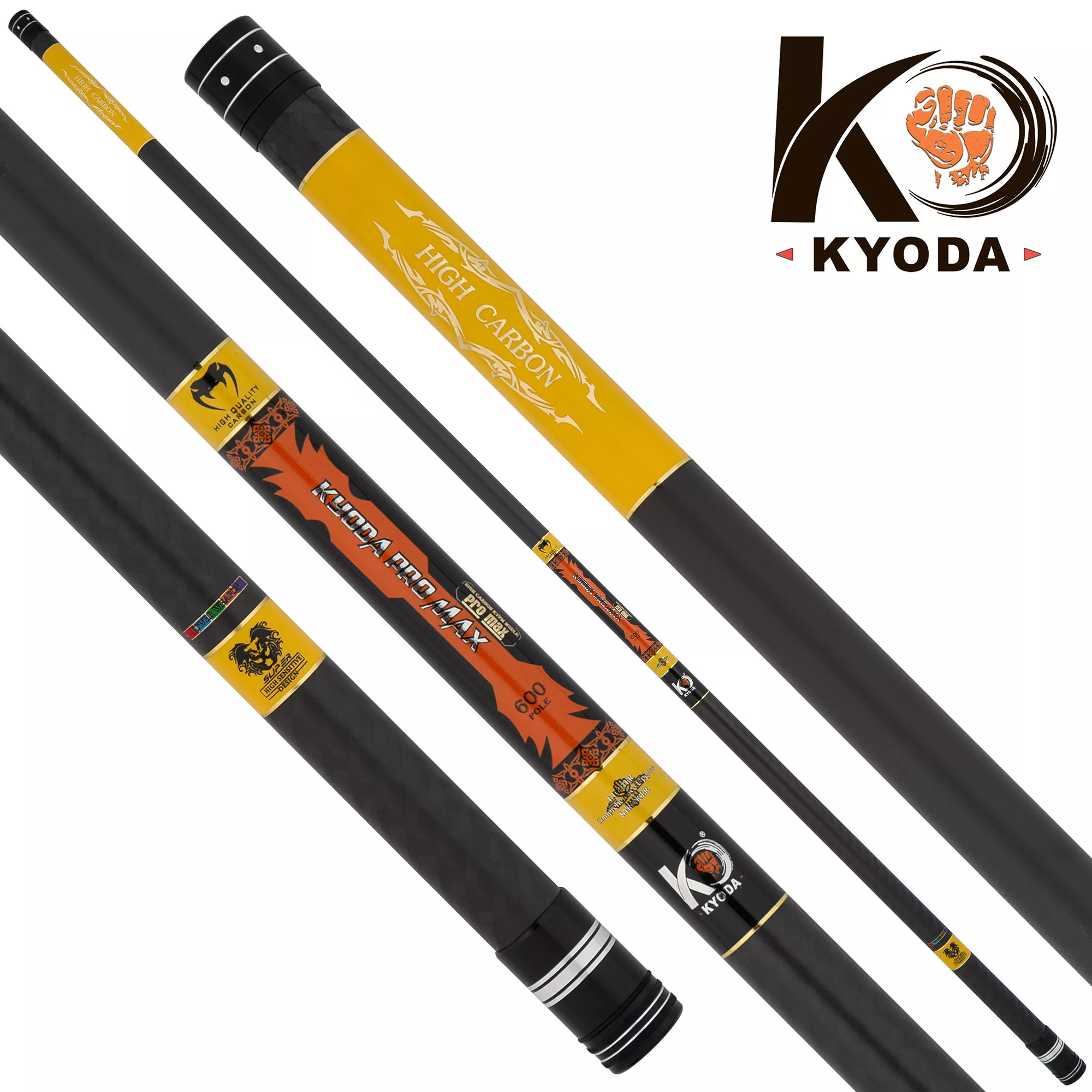 Удилище KYODA PRO MAX 400 POLE, длина 4 м, без колец, HMC