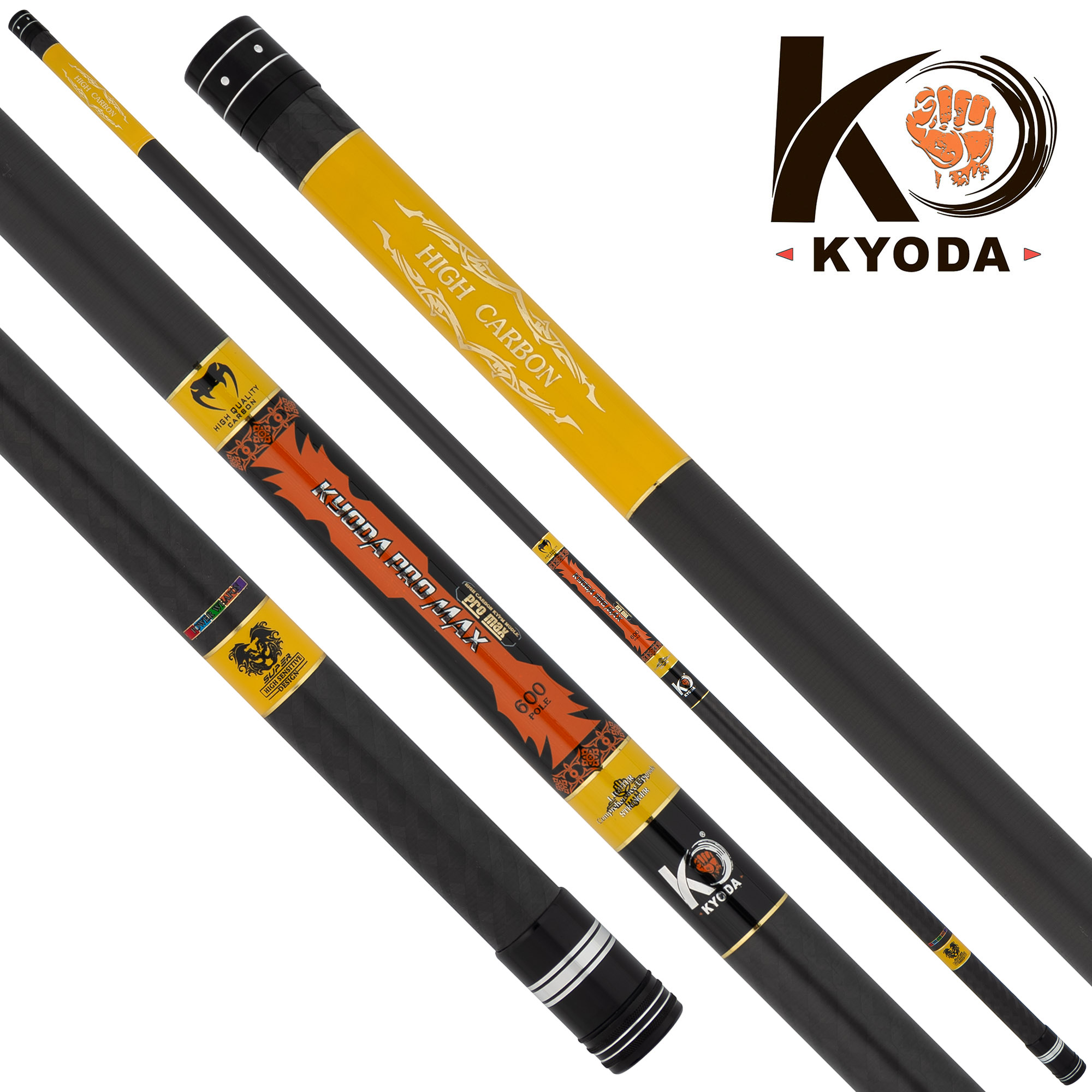 Удилище KYODA PRO MAX 600 POLE, длина 6 м, без колец, HMC