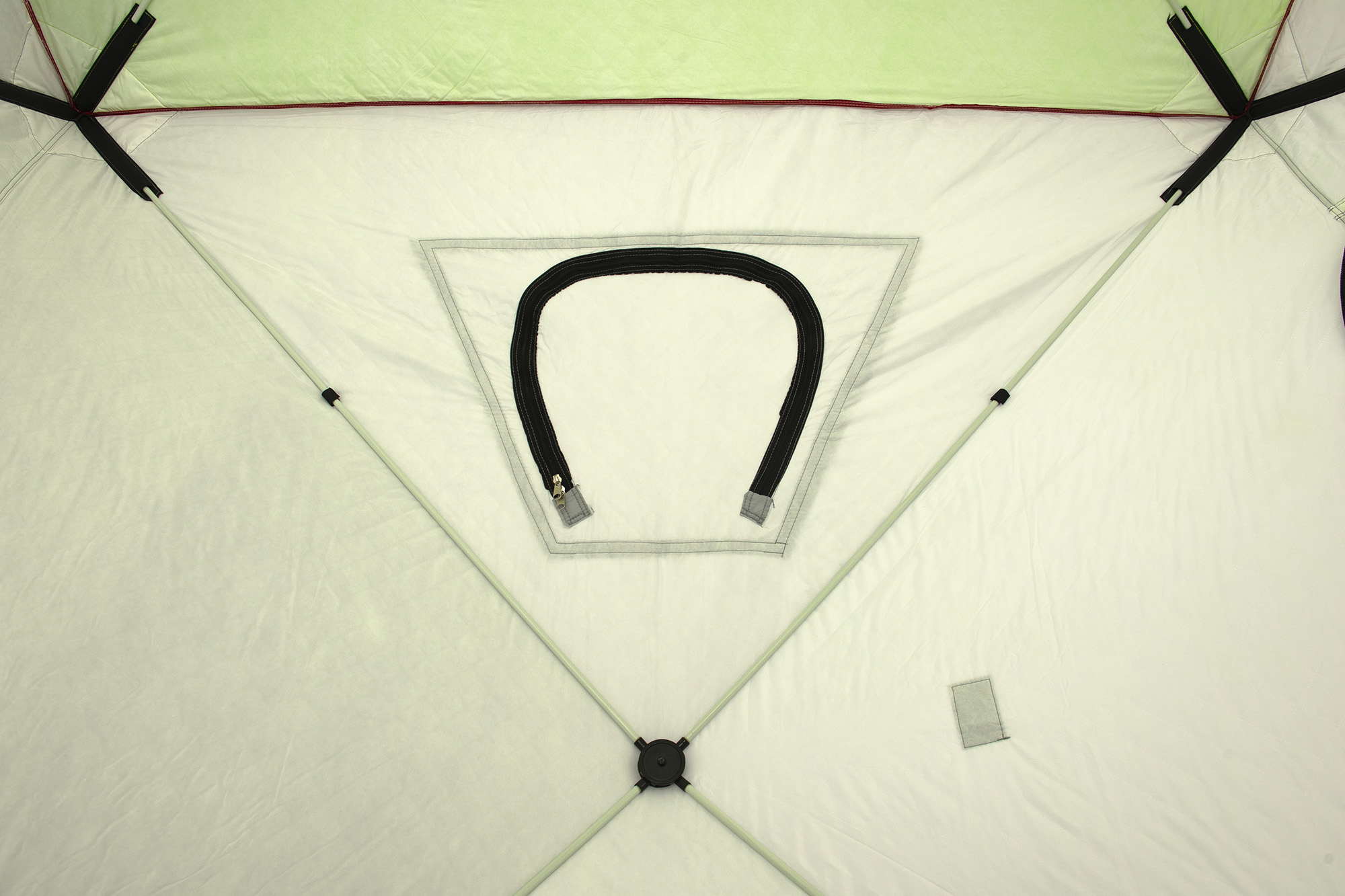 Палатка Куб "CONDOR" зимняя утепленная 2,0 х 2,0 х 2,15  салатовый/белый