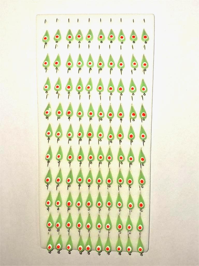 Мормышка фосфорная крашенная, цвет в ассортименте 100 шт(17)