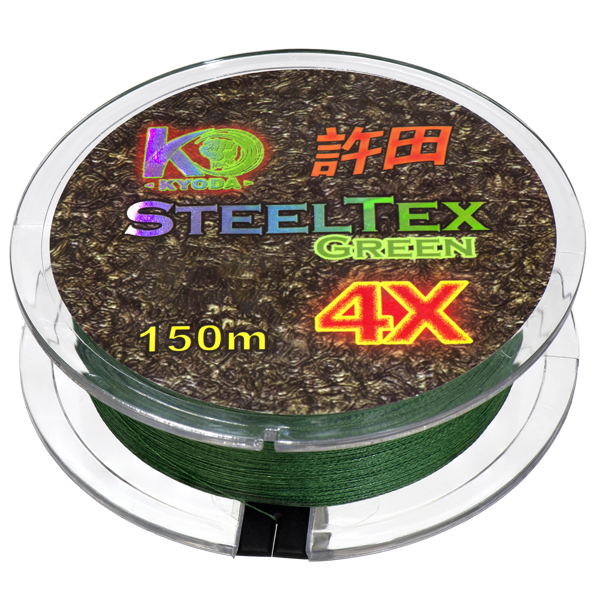 SteelTex green 4X d-0,37 мм, L-150 м, цвет зеленый, разрывная нагрузка 25,50 кг