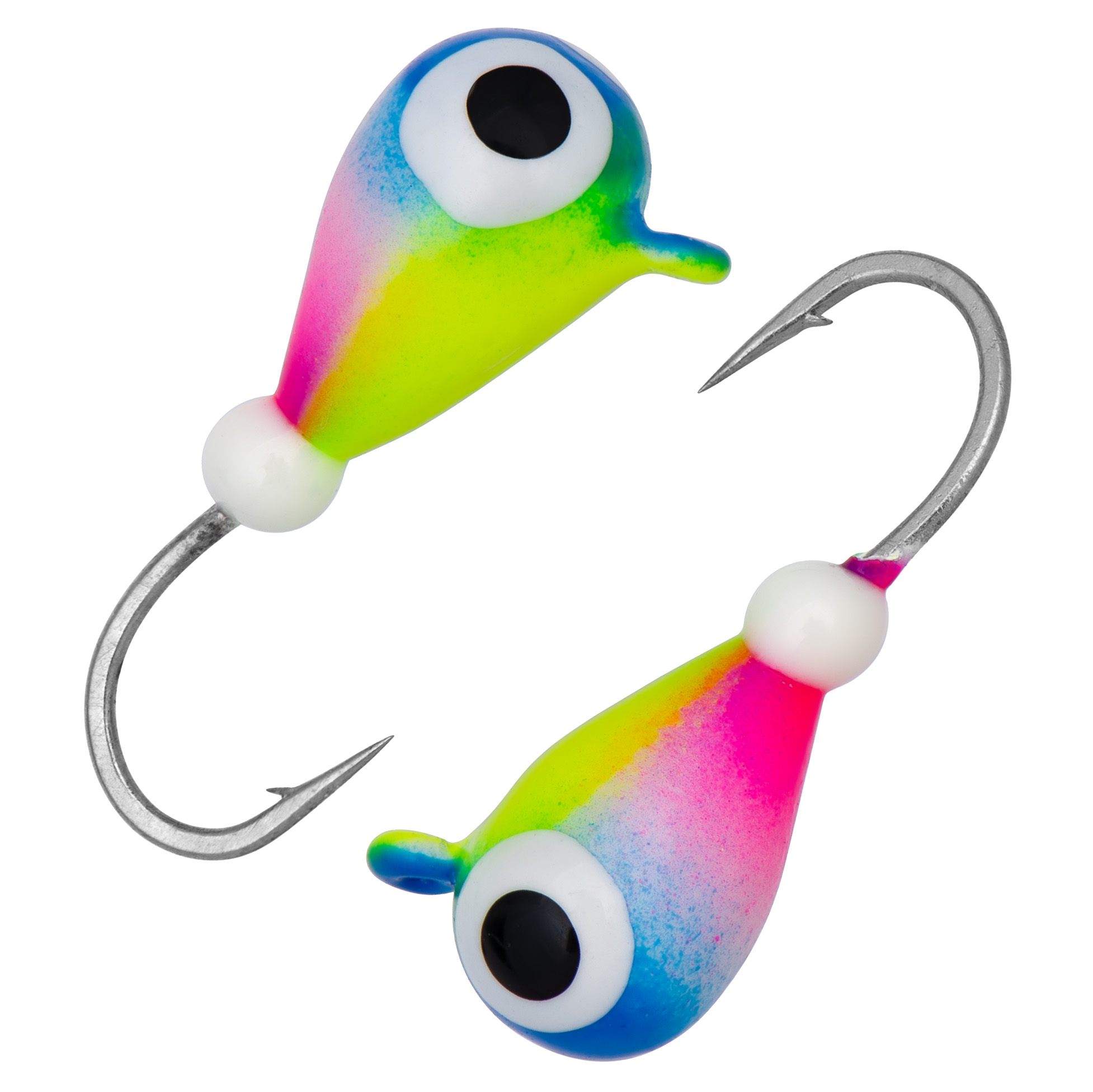 Капля с ушком d 3,0 мм, вес 0,44 гр, цвет малек лимон-сине-бело-розовый /10 шт/