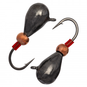 Капля с ушком d 3,0 мм, безмотылка, вес 0,45 гр,  черный никель Латунный шарик /10 шт/