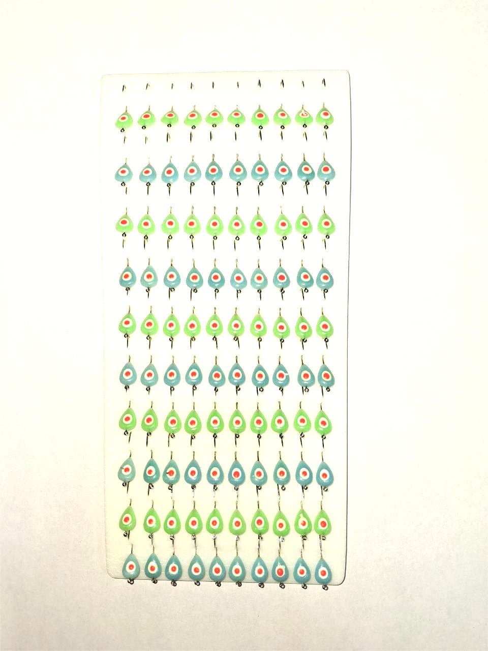 Мормышка фосфорная крашенная, цвет в ассортименте 100 шт(15)