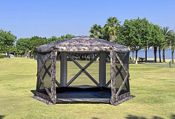 Шатер туристический KYODA 6 сторон, р.360*360*238см, плотн190Т, 210D, цвет КМФ